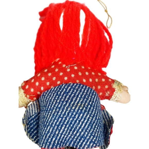 Vintage Raggedy Ann Christmas Ornaments 4" Blow Mold Plastic - Picture 3 of 7